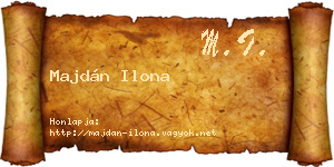Majdán Ilona névjegykártya